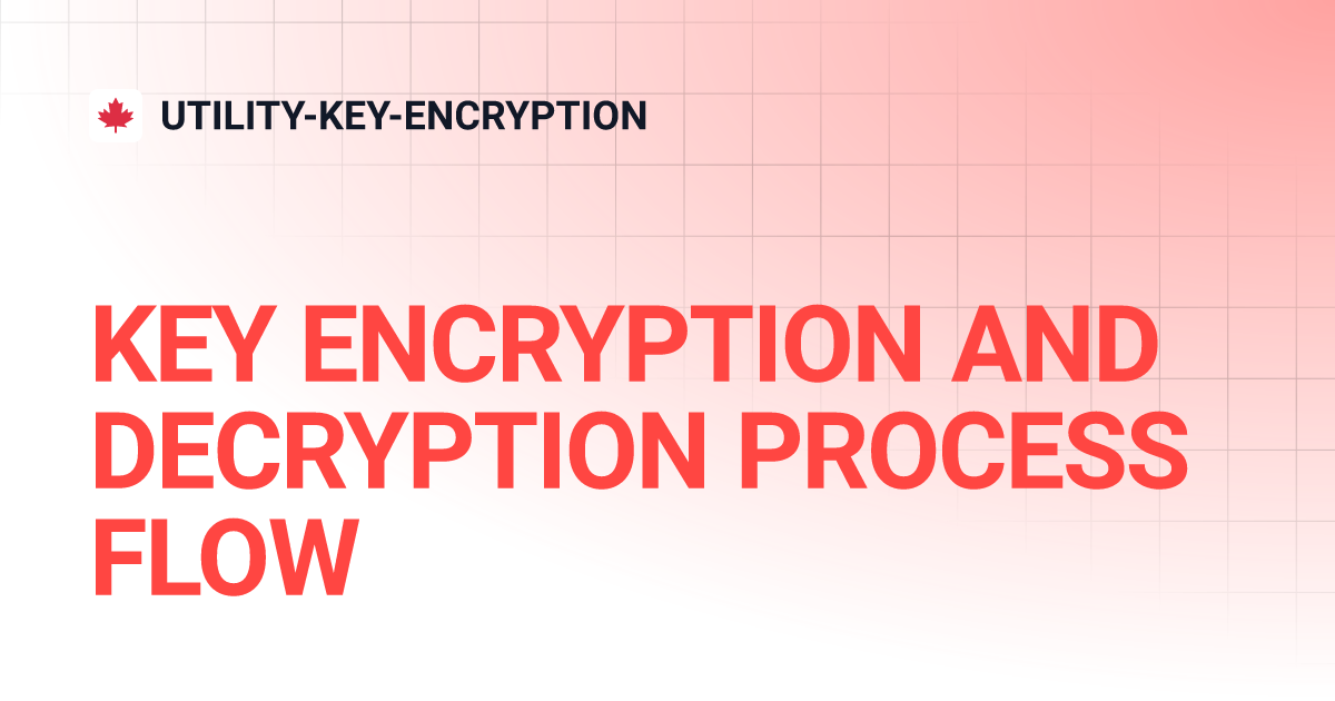 KEY ENCRYPTION AND DECRYPTION PROCESS FLOW | UTILITY-KEY-ENCRYPTION